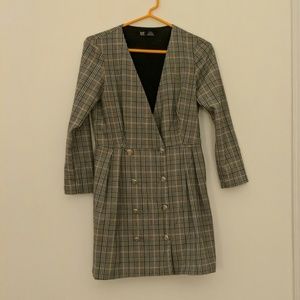 Zara plaid dress with buttons
